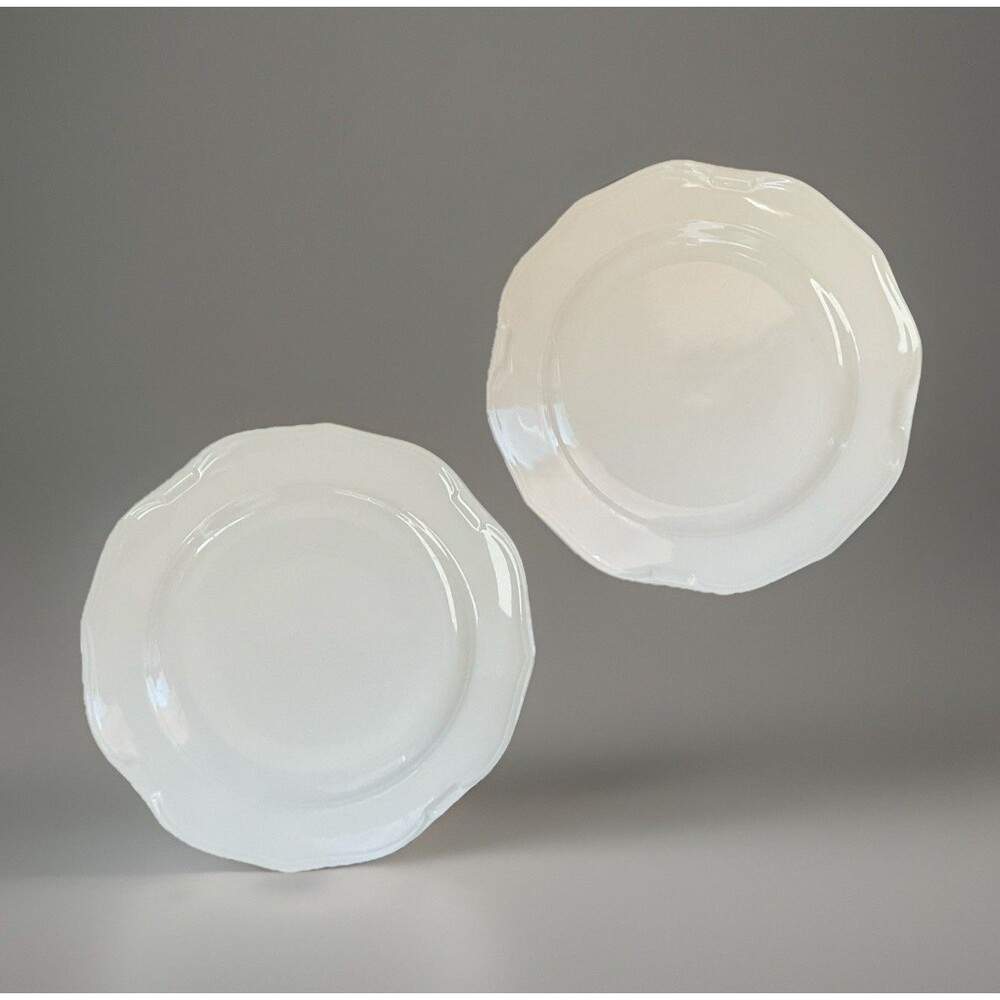 Villeroy & Boch LA SCALA Dinner Plates White 10.5" Germany Set of 2 Porcelain